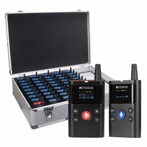 Retekess TT126 Retekess TT126 Zwei-Wege-Kommunikations-Headsets Wireless Intercom System für Konferenz-Schulungs-Touren mit 45-Steckplatz-Ladefall [F9651AX2-F9651BX43-LP24032101]